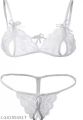 Exotic Hot Bra Panty Bikini Set For Honeymoon Exclusive And Premium Transparent Nighty For Women (White). 