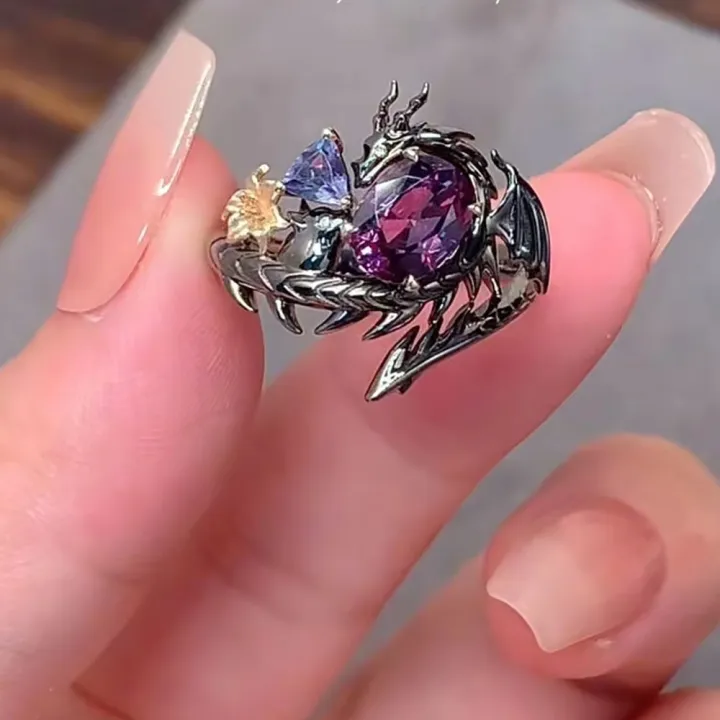 Game%20Love%20and%20Deepspace%20Sylus%20Cosplay%20Ring%20Adjustable%20Alloy%20Finger%20Rings%20Flower%20Decoration%20-%20Image%204