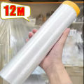 12M Furniture Dustproof Protection Film Self-Adhesive Plastic Masking Film Car Beauty Repair Masking Film Decor Wall Paint Cover. 