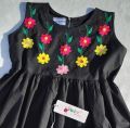 Hand embroidered soft cotton/lawn Frock with heavy neck work summer dress  for baby girls. 