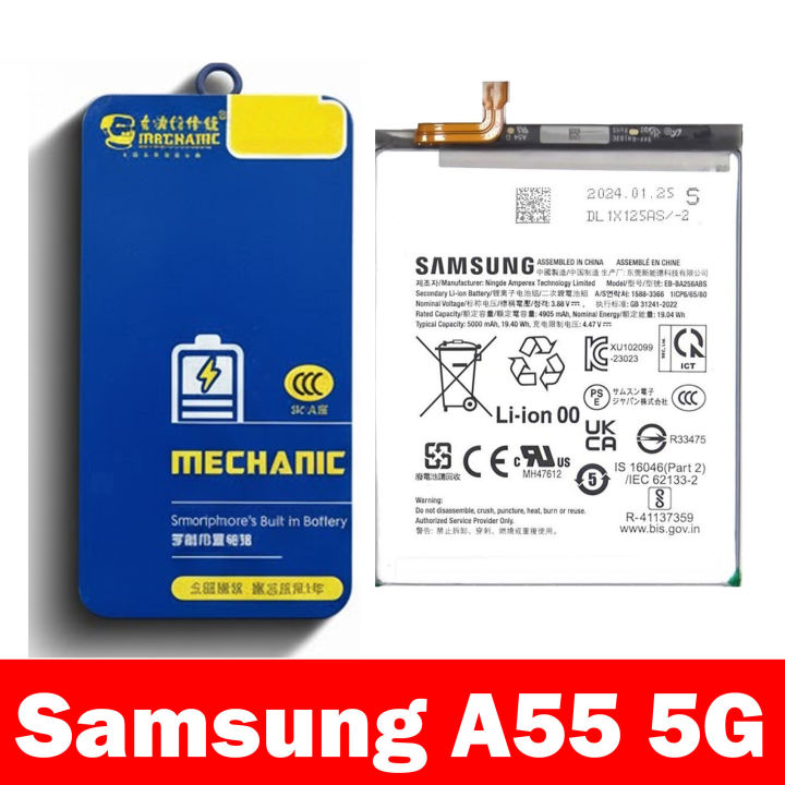 EB-BA546ABY Battery Mechanic Original, 5000mAh Replacement for Samsung A55 5G