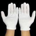 12pcs White Gloves Thin Quality Control Play Etiquette Labor Protection Work Sweatcloth Gloves Wear Resistant White Cotton. 