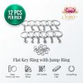 Key Rings with Chain Metal Split Rings for Crafts 25mm with 30 mm Chains Open Jump Ring.