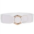 Women's Elastic Belt Corset Women Waist Belts Trend Gold Circle Buckle Waistband High Quality Stretch Wide Black Belt DT072.