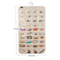 1pc 80 Pockets Jewelry Storage Bag Non-woven Fabric Hanging Women Jewelry Organizer Earrings Necklace Ring Display Holder. 