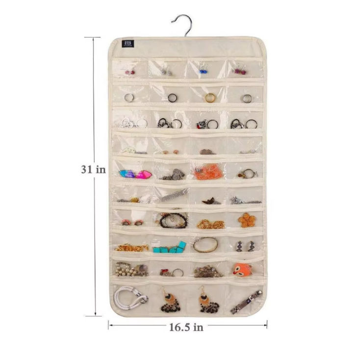 1pc%2080%20Pockets%20Jewelry%20Storage%20Bag%20Non-woven%20Fabric%20Hanging%20Women%20Jewelry%20Organizer%20Earrings%20Necklace%20Ring%20Display%20Holder%20-%20Image%206