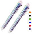 6 Colored Ballpoint Pens in One Stick, Cartoon Ballpoint Pen Colors, Press the Pen Student Stationery. 