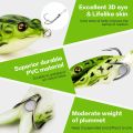Topwater Frog Lure Bass Trout Fishing Lures Kit Set Realistic Prop Frog Soft Swimbait Floating Bait with Weedless Hooks.