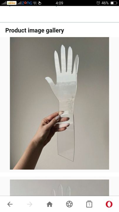 Acrylic Full Hand Transparent For Henna Practice