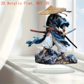 1pcs Samurai Desktop Decoration Statues - Traditional Martial Arts Warrior Decoration, Home Decoration, Office Desk Decoration.
