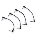 4 Packs Ggiant AC-8 Guitar Effect Pedal Flat Patch Cables 6 Inch Length with 1/4 Inch Right Angle Connectors Patch Cable Kit. 