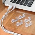 20pc Self Stick Cable Clips Organizer Self-Adhesive Drop Wire Holder Cord Management Line Buckle Clamp Table Wall Fixer Fastener. 