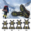 10 Studs Snow Ice Claw Anti-Slip Snow Ice Thermo Plastic Elastomer Climbing Shoes Spikes Grips Cleats Over Shoes Covers Crampons. 