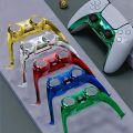Chrome Black Glossy Chrome DIY Replacement Controller Shell for PS5 Custom Plates Cover Compatible Upgrade For PS5 Slim. 