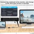 8K USB C KVM Switch Selector, 4K USB C Switch for 2 Computers Share 1 Monitor Keyboard Printer and Mouse, Supports 4K@120Hz, 8K@30Hz Video Compatible with Thunderbolt 3/4, 3 KVM Cables Included. 