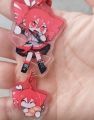 Anime Kasane Teto keychain Cute Cartoon Acrylic Pendant Keychain Backpack Pendant Ornament.