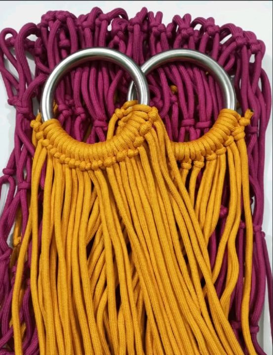 Premium Dolna With SS Rings on both side For All-1Pcs/Hand Made Dulna Adult Rope bed Hanging Dulna Use For All People Large Swing