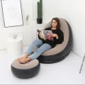 Inflatable lazy armchair PVC flocked folding sofa with pull-on lunch chaise longue set. 