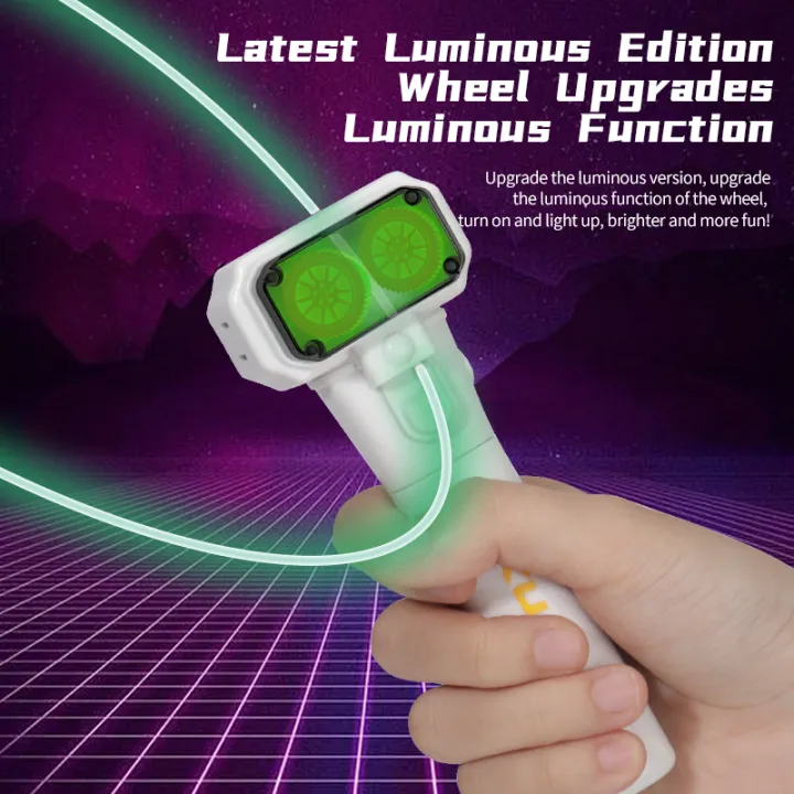 New String Rope Glow in The Dark String Rope Launcher Luminous Portable ...