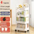 3/4 Tier Mobile Storage Rack Trolley Organizer With Wheels Plastic  Kitchen Organizers Household Cart Mobile Trolley Bookshelf. 