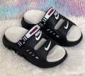 Mens New Open-Toe Dual-Strap Chunky Double Parted Sole EVA Comfort Sandals. 
