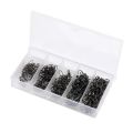 50pc/box Stainless Steel Fishing Connector Pin Bearing Rolling Swivel with Snap Fishhook Lure Accessories.
