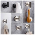 Stainless Steel Robe Hook Adhesive Wall Hook Towel Hook for Bathroom Kitchen Garage Heavy Duty Wall Mounted Kitchen Hardware.