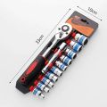 Socket Ratchet Wrench 1/2 Sleeve Chrome Vanadium Steel Hand Tool 1 Set (12 Pcs) of Socket Ratchet Wrench 1/2 Sleeve Chrome Vanadium Steel Hand Tool. 