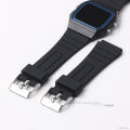 18mm Silicone Watch Strap for  W800H Soft Watchband Black  Bracelet for SGW400 F91W F84 F105/108/A158/168 AE1200/1300. 