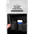 Car Door Cup Holder Leather Automotive Drink Rack Storage Bin Auto Back Seat Cup Holder Organizer for Car Interior Accessories.