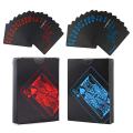 Waterproof, Pure Black, Wear-resistant And Durable Plastic Poker Board Game Cards PVC Magic Poker Cards Casual Game Poker Cards. 