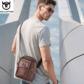 BULLCAPTAIN Casual Fashion Men's Messenger Bag's Business Portable Handbag Man Leather Shoulder Bag Mobile 6.5'' Phone Bags. 