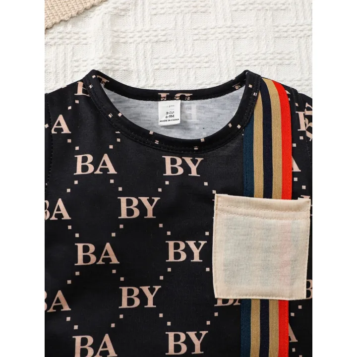 0-3%20Years%20Toddler%20Baby%20Boy%202pcs%20Clothing%20Set%20T-shirt%20Letter%20Short%20Sleeve%20Top%20with%20Shorts%20Light%20Luxury%20Style%20Photograph%20Outfit%20-%20Image%203
