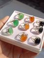 Haqeeq Ring 100% Orignal Aqeeq/Akik/agate/nag/stone/Gemstone/Haqeeq/Different coulours Haqeeq Stone/ Different colour Haqeeq gemstone/ aqeeq stone/ aqeeq gemstone./Multi colours Haqeeq.. 