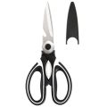 Stainless Steel Kitchen Scissors Multifunctional Household Chicken Bone Scissors With Lid Can Be Opened To Clip Walnuts.