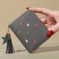 1PC Wallet Women Ladies Mini Tassel Wallets Cute Short Zipper Lovely Pu Leather Coin Purse Female Hand Wallet. 