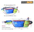 Aonijie half/full marathon running trail exercise waist pack running bag free 250 ml water bottle Thai Express blue. 