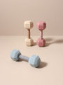 2-in-1 Barbell Shape Silicone Teether baby Rattle Toy with Sound 5kg. 