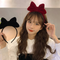 Velvet Big Bow Red Headband Ladies Elegant Temperament High Cranial Headband Fashion Girls Cute Headband. 