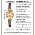 SANDA Fashion Square Women Watch Classic Leather Quartz Watch Top Brand Luxury Waterproof Ladies Wristwatch Girlfriend Gift. 