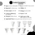 4Pack MR11 GU11 LED Spot Light Bulb 35mm Diameter AC 220V 3W MR11 GU4 GU10 GU5.3 Lamp Bright Mini COB LED Spotlight Lamp. 