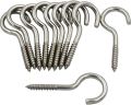 12 pcs Screw Hooks with Wall 1.25 Inch Height M S Screw-in Hooks Eye Bolt Ceiling Hook Screw Hanger. 