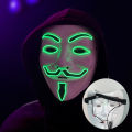 Led Hacker Mask V Vendetta Mask Adults Luminous Led Light Up Mask For Party Costume Accessories Props Halloween Mask. 