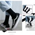 Women White Striped Socks New Trend Ins Korean Couple Crew Socks Cotton Casual Autumn Boys Girls Black Running Socks Fashion Skateboard Plain Female Stripes Socks. 