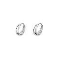 925 sterling silver plain ring earrings, light luxury and high-end earring, elegant and simple earring for women. 