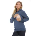 New Winter Maternity Hoodie Breastfeeding Clothes Warm Fleece Pregnant Sweater Zipper Feeding Opening Big Size S TO XXXL. 