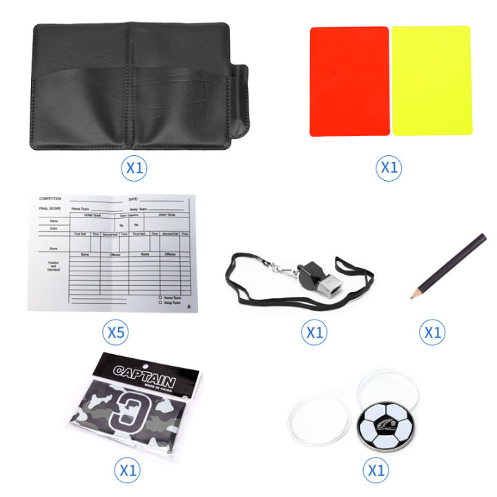 1set%20Red%20and%20Yellow%20Card%20%20Kit%20Football%20Referee%20Tools%20With%20Football%20Captain%20Armband%20Whistle%20CoinLeather%20bag%20Pencil%20Paper%20-%20Image%204