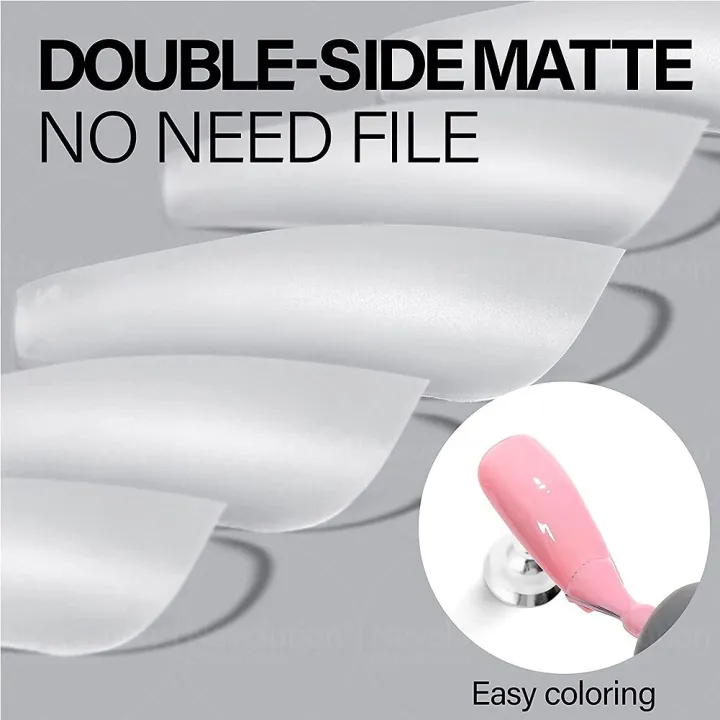 NAVOLUTION%20120Pcs%20False%20Nails%20Acrylic%20False%20Nails%20Coffin%20Artificial%20Nails%20Transparent%20Matte%20False%20Nails%20For%20Extension%20-%20Image%205