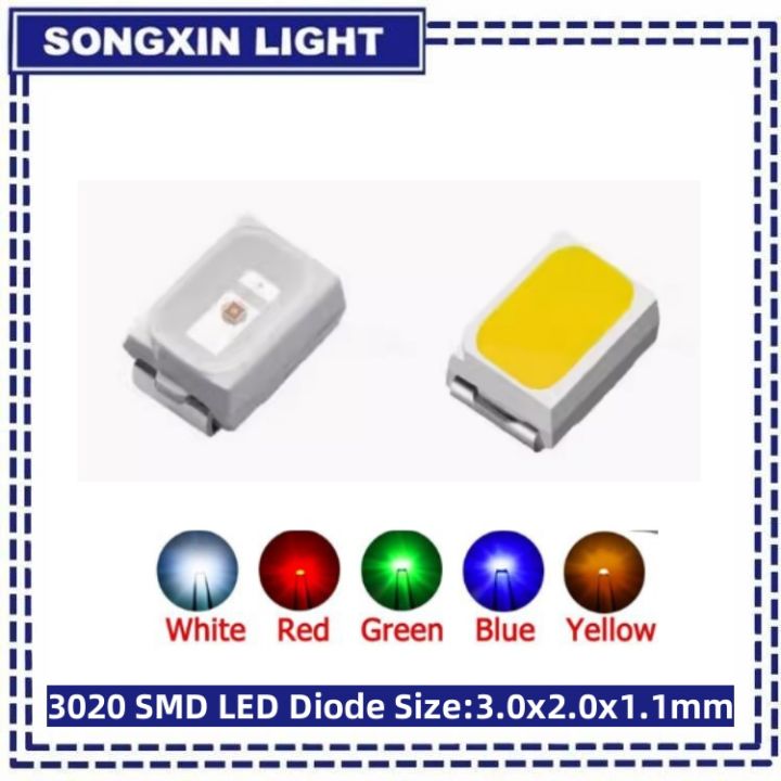 100PCS%203020%20SMD%20LED%20light-emitting%20diode%20smd%20Red%20Yellow%20Blue%20Green%20White%20Warm%20Pink%20Orange%20cold%203.0*2.0*1.3MM%20super%20bright%20-%20Image%202