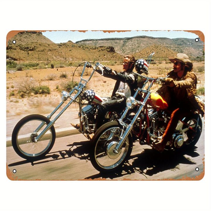 Easy Rider Movie Inspired Metal Sign Vintage Style Motorcycle Wall ...